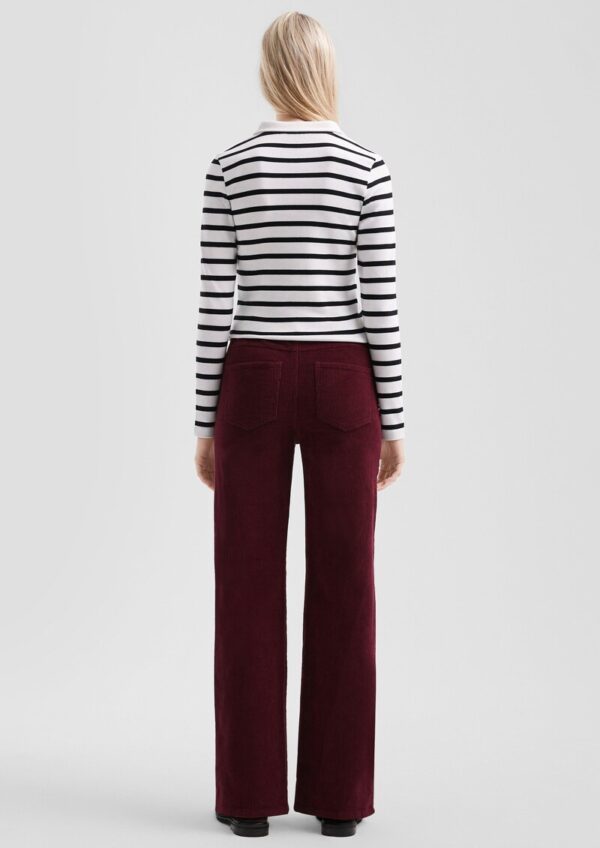 Geripptes Poloshirt mit Streifen