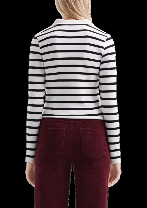 Geripptes Poloshirt mit Streifen