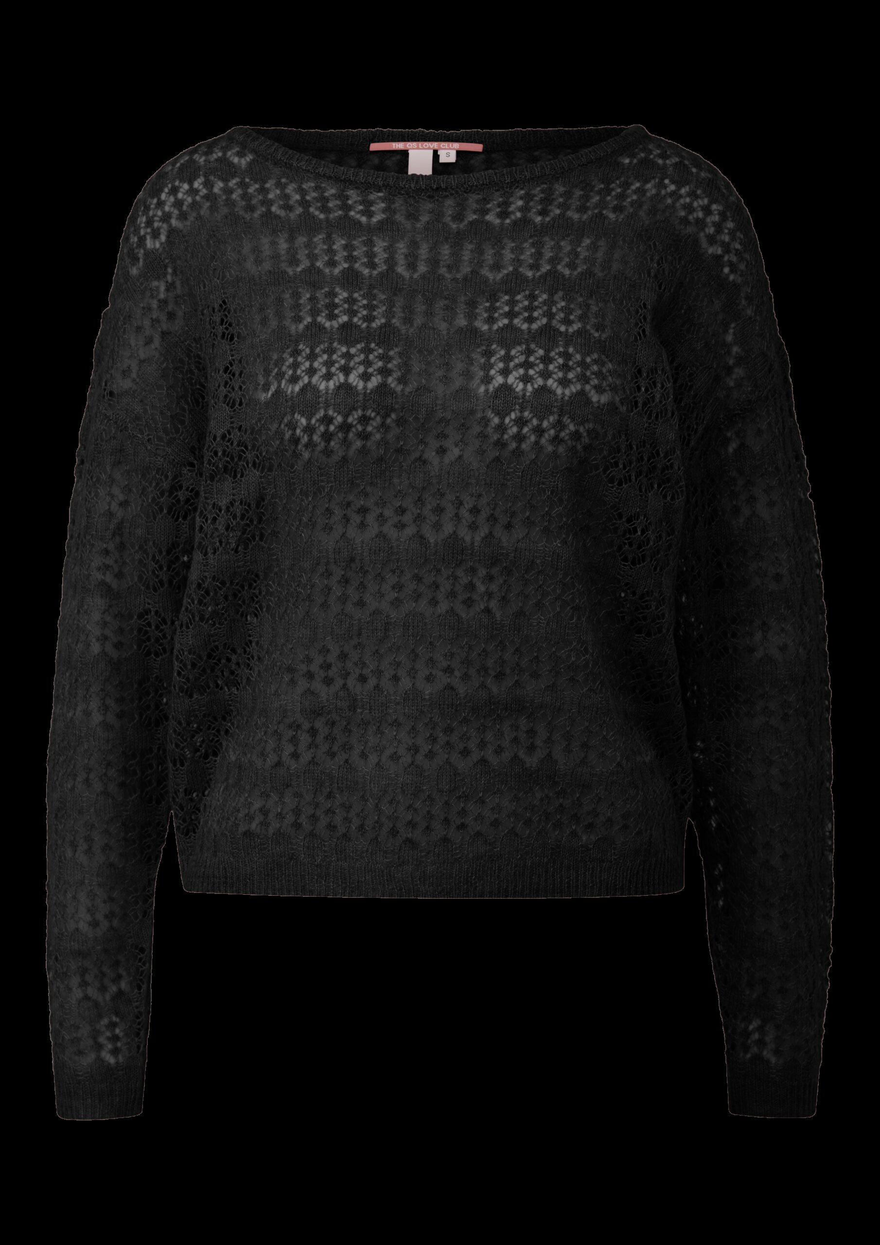 Zarter Pullover mit offenem Ajourmuster