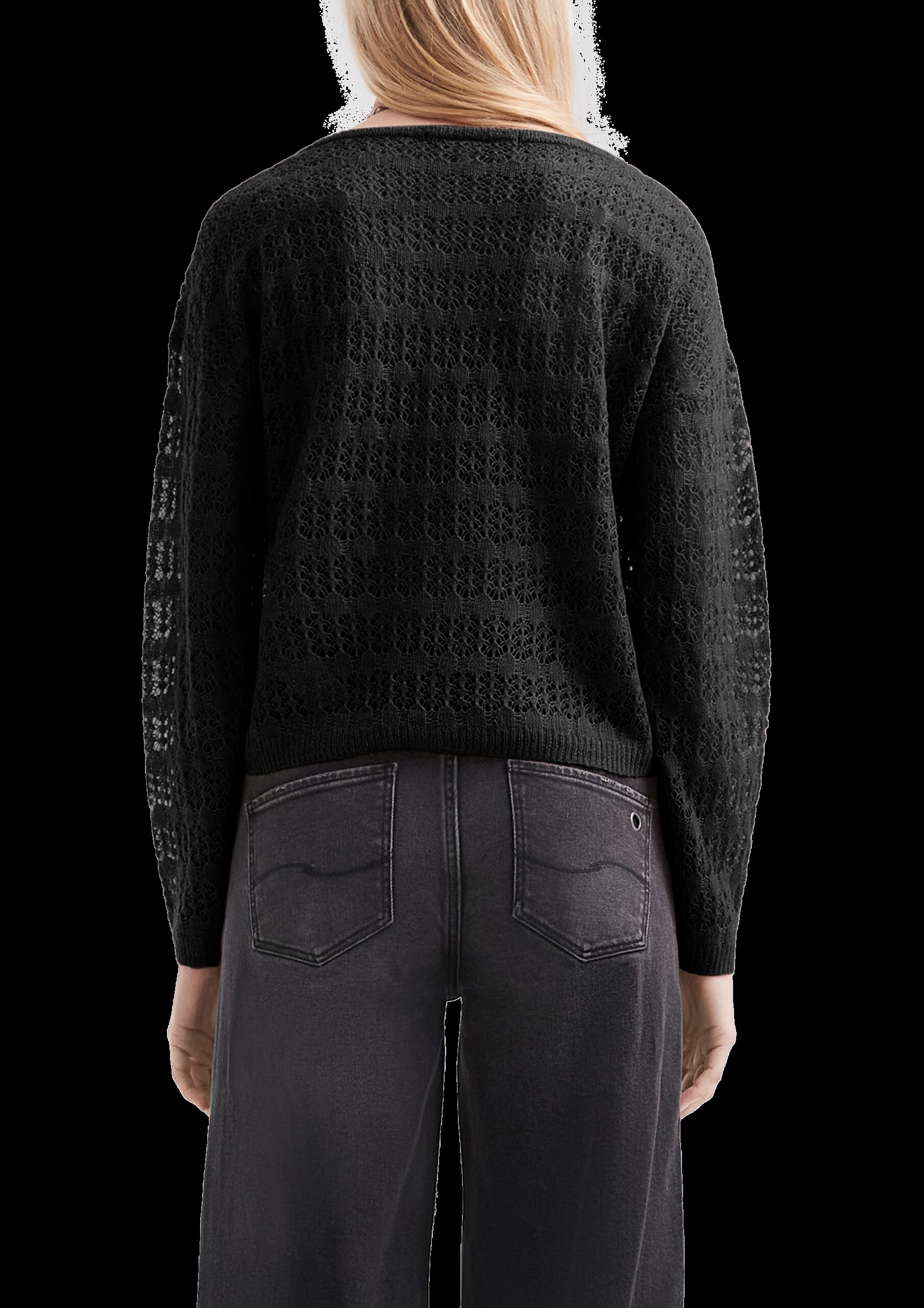 Zarter Pullover mit offenem Ajourmuster