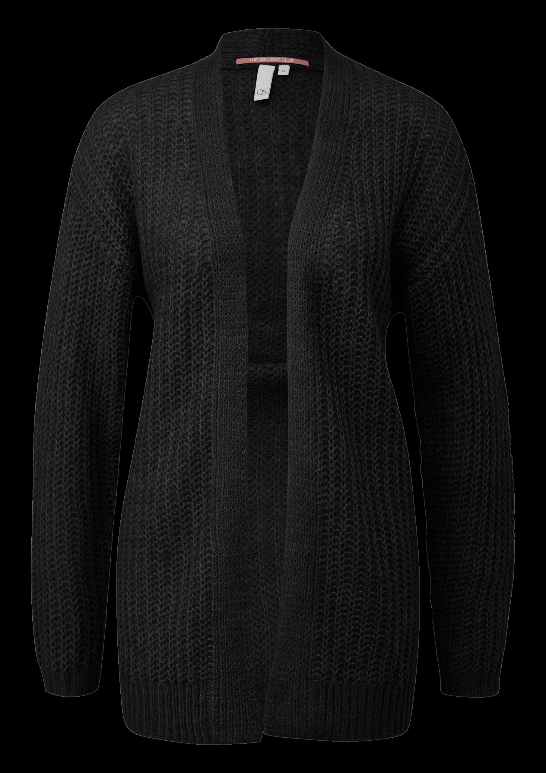 Locker gestrickte Jacke mit überschnittener Schulter