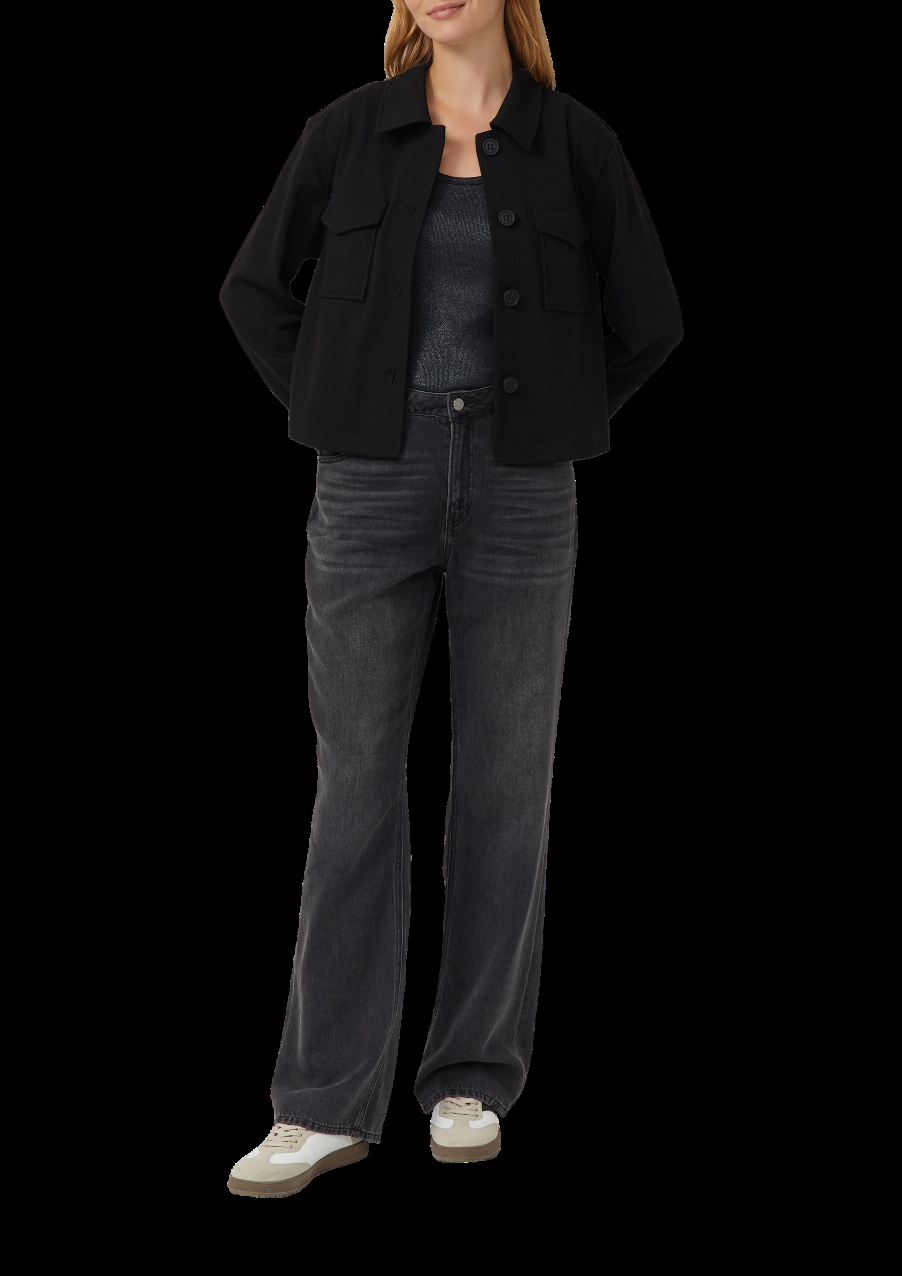 Geripptes Tank-Top mit glitzerndem Coating