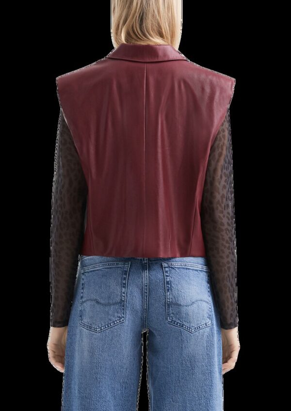 Verkürzte Weste in Lederoptik