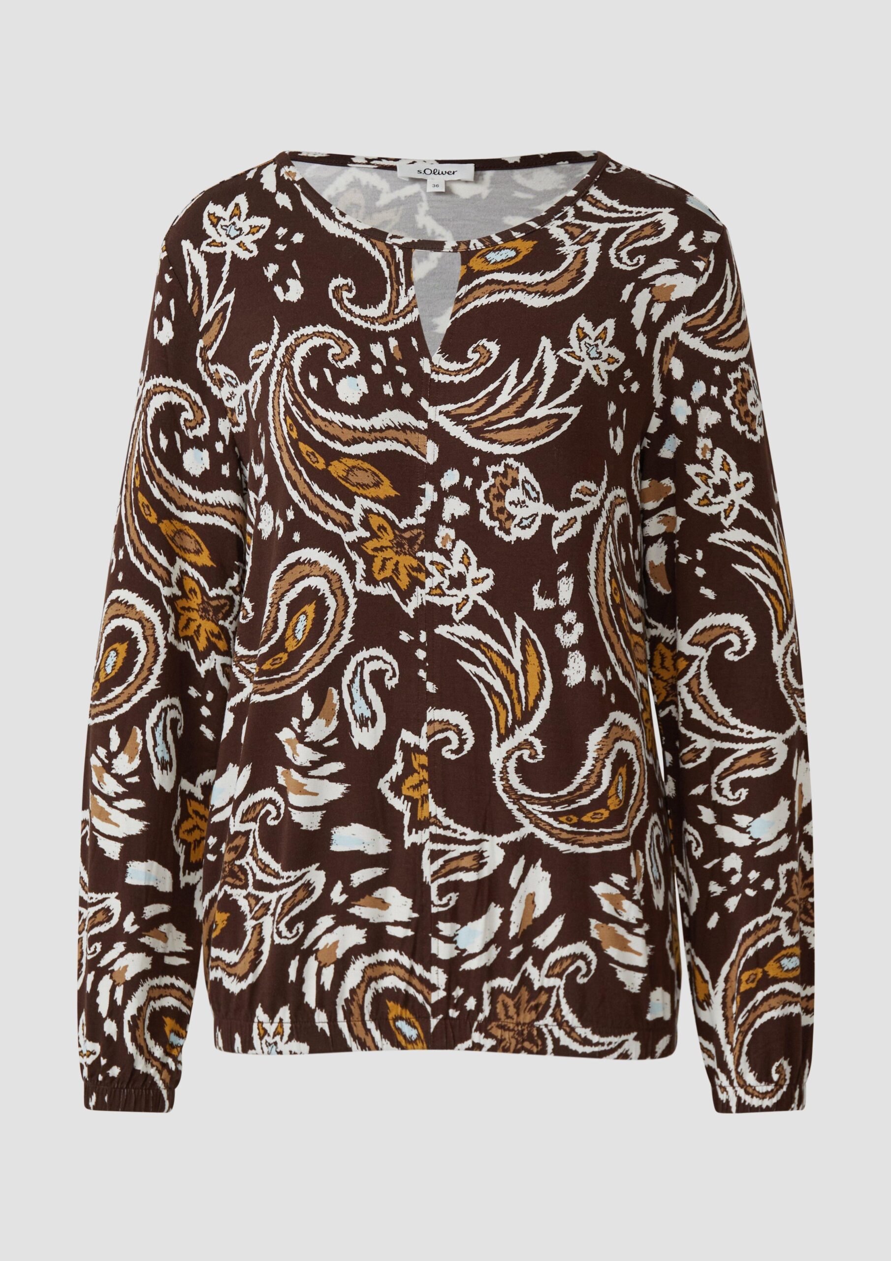 Gemustertes T-Shirt im O-Shape