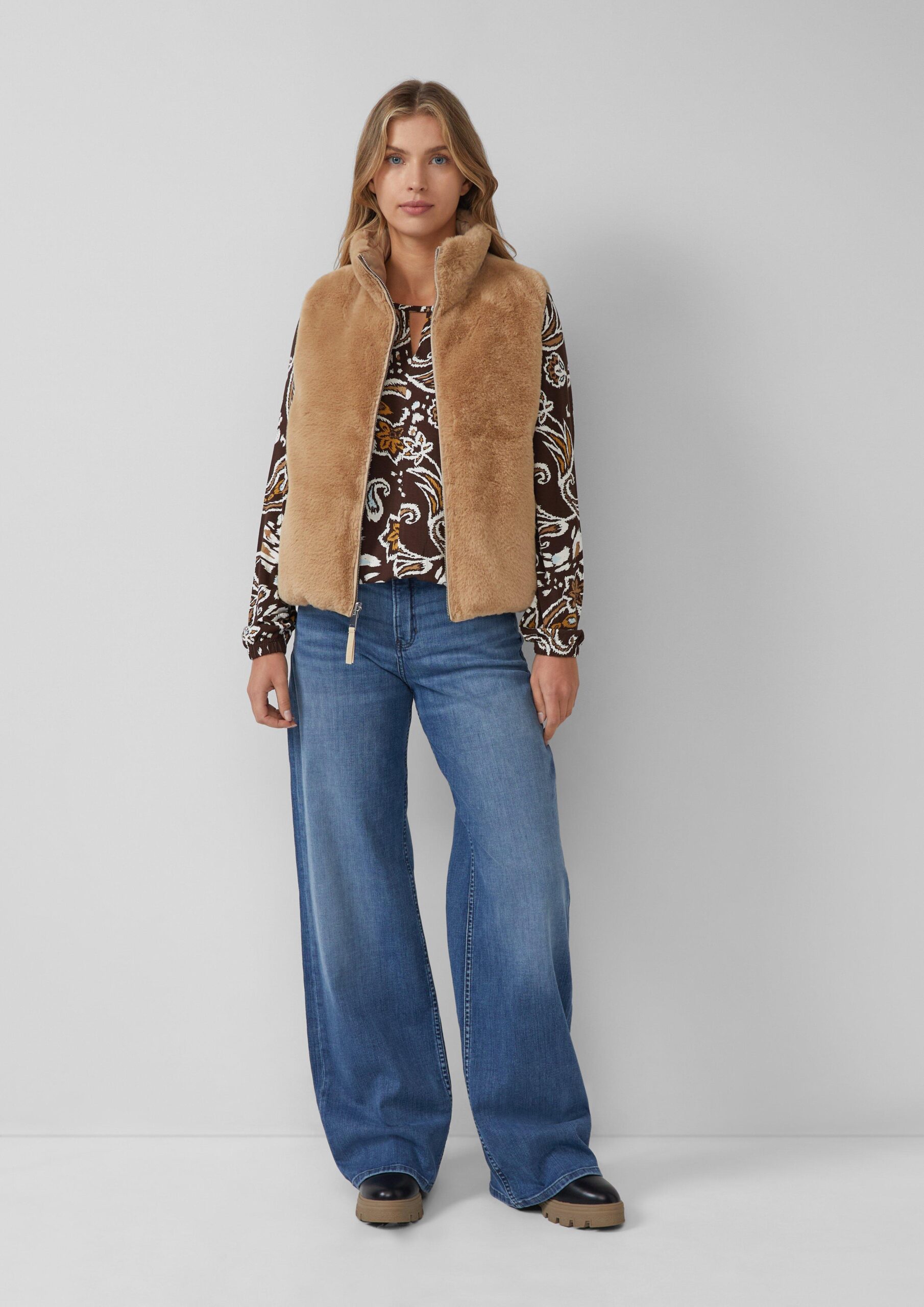 Gemustertes T-Shirt im O-Shape