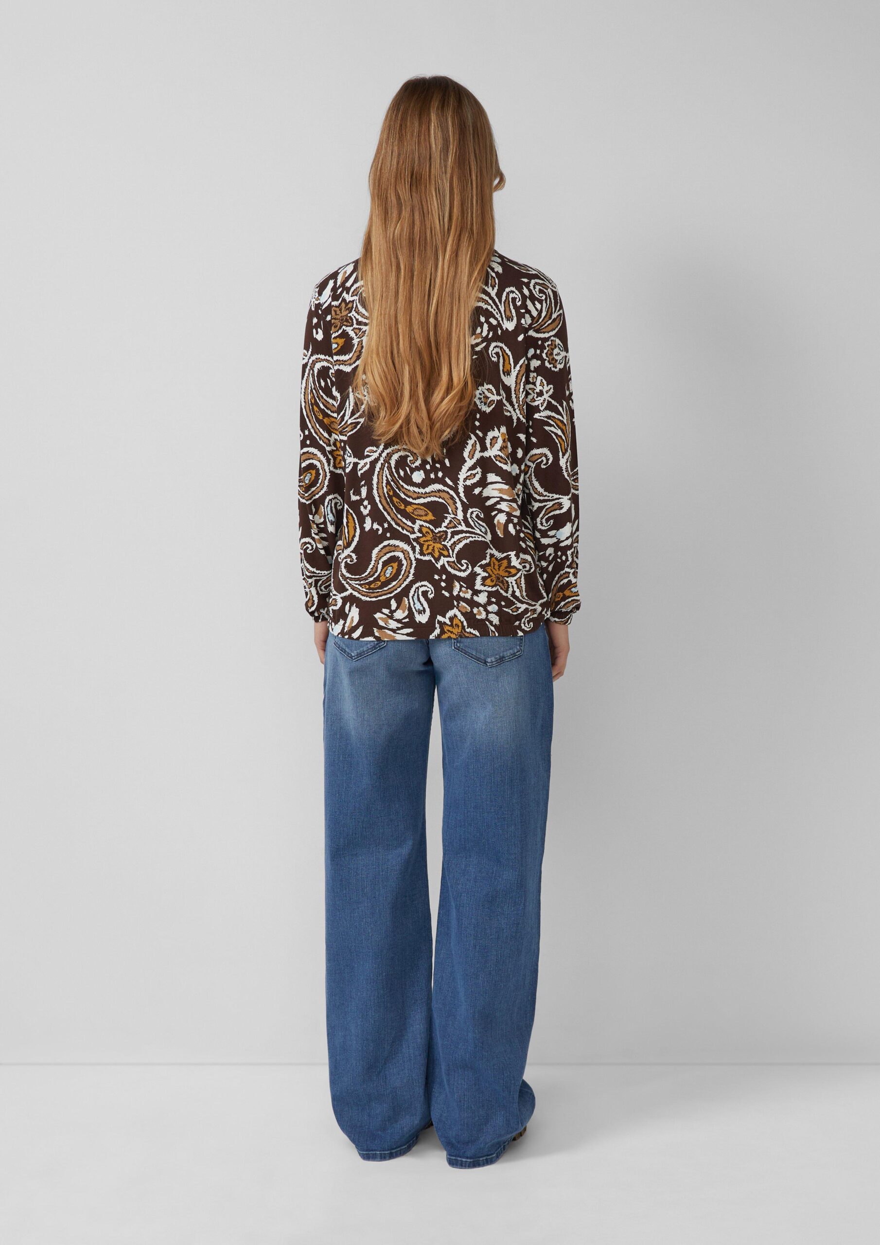 Gemustertes T-Shirt im O-Shape