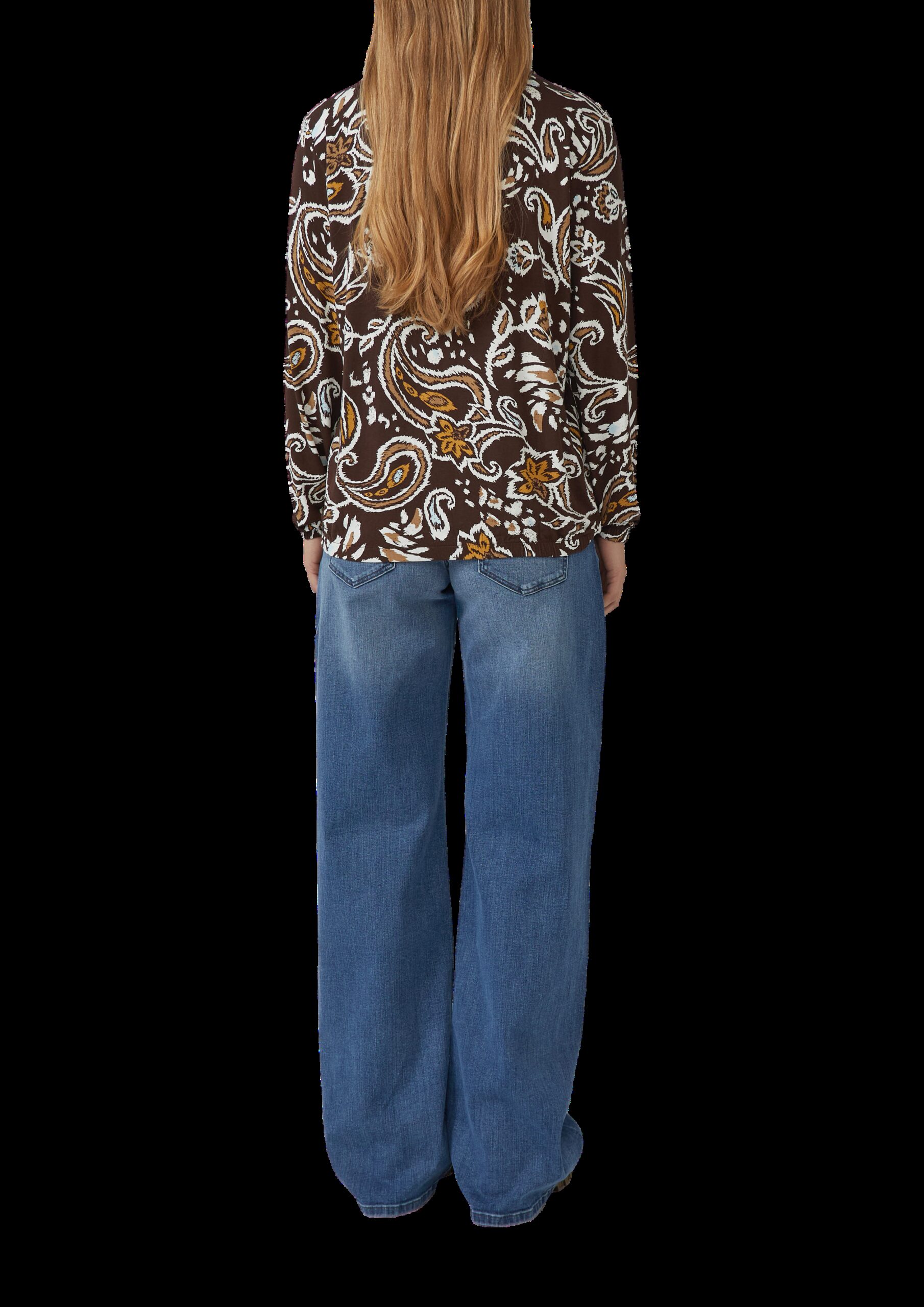 Gemustertes T-Shirt im O-Shape