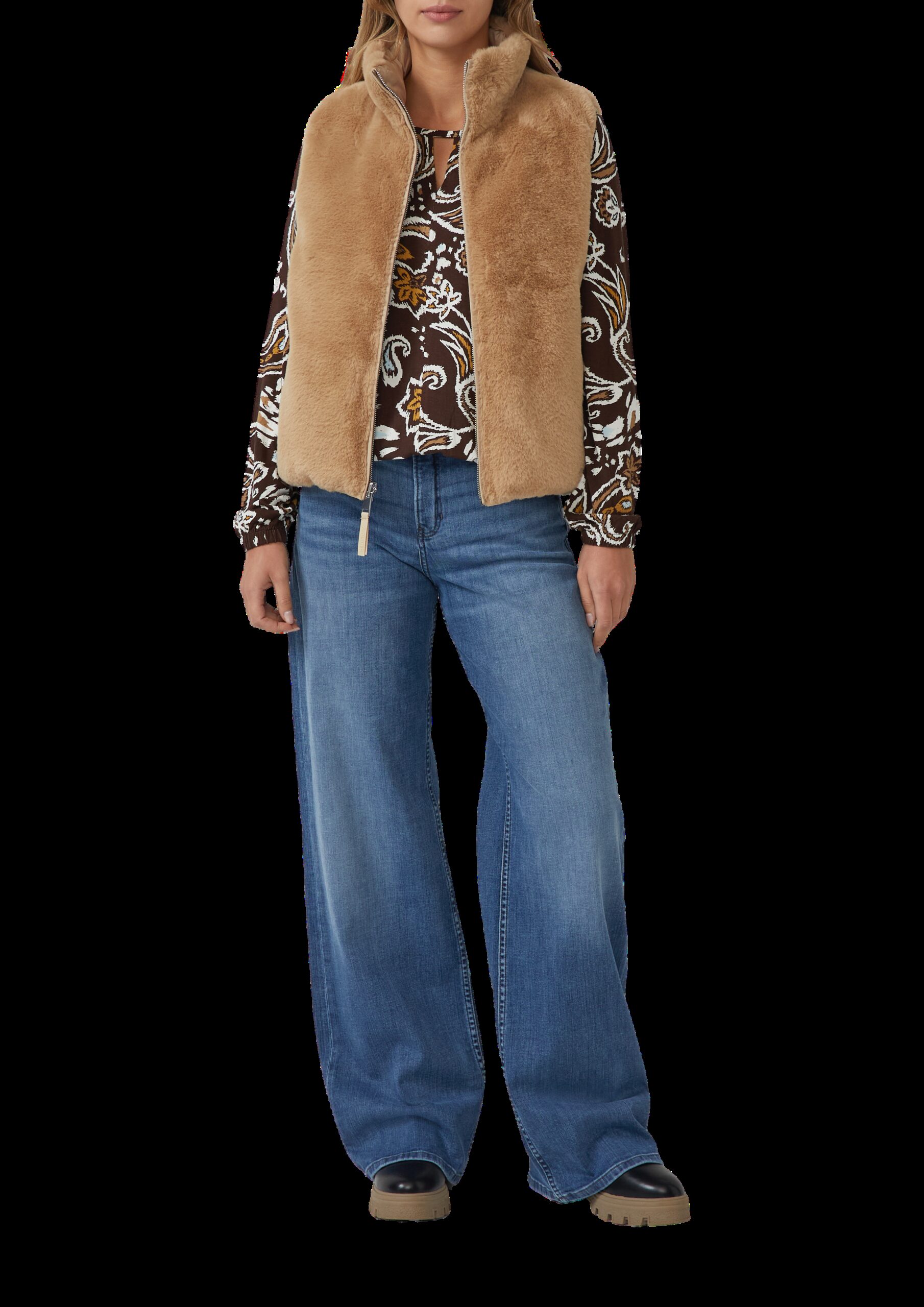 Gemustertes T-Shirt im O-Shape