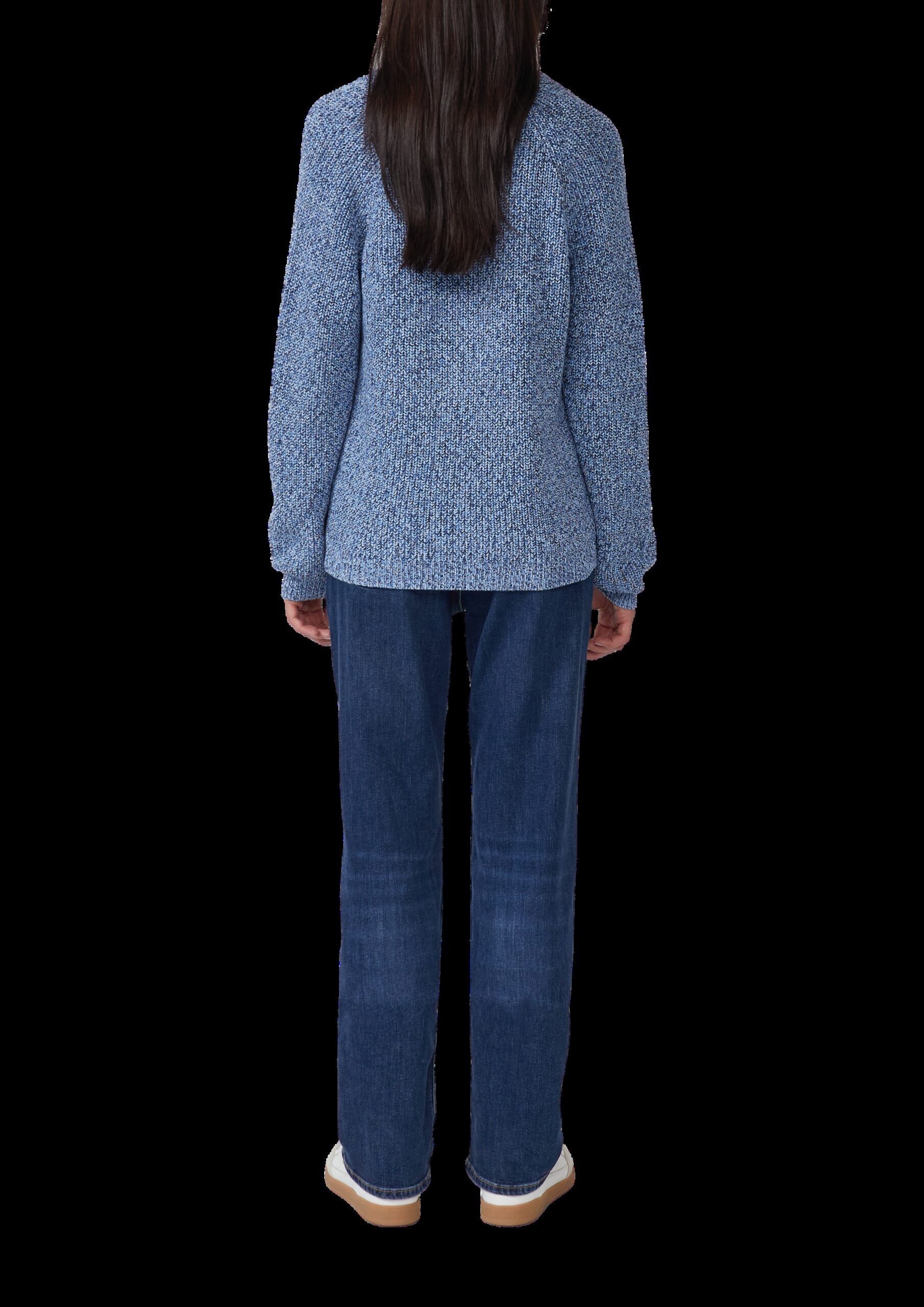 Strickpullover mit V-Ausschnitt und Raglanärmeln