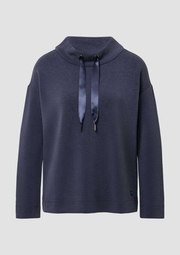 Langarm-Sweatshirt aus Modalmix im Relaxed Fit mit Stehkragen