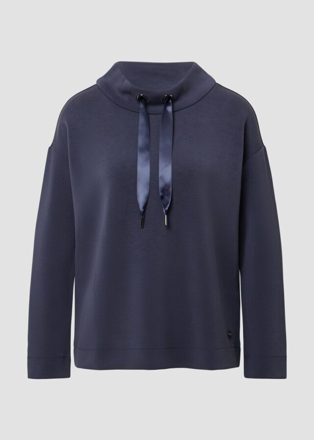 Langarm-Sweatshirt aus Modalmix im Relaxed Fit mit Stehkragen