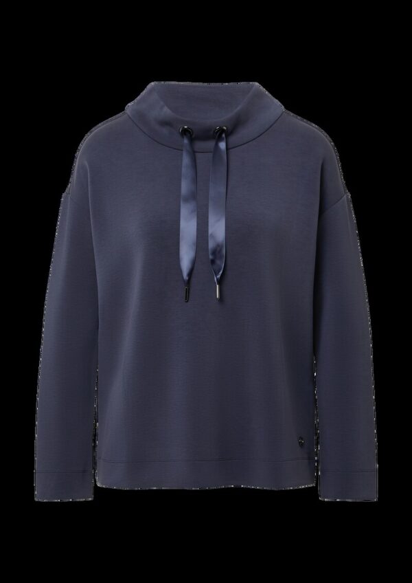 Langarm-Sweatshirt aus Modalmix im Relaxed Fit mit Stehkragen
