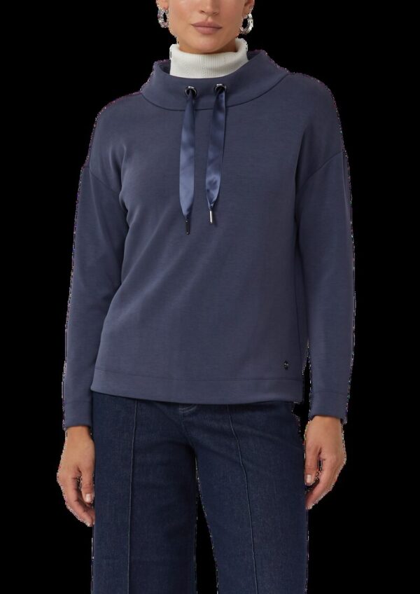 Langarm-Sweatshirt aus Modalmix im Relaxed Fit mit Stehkragen