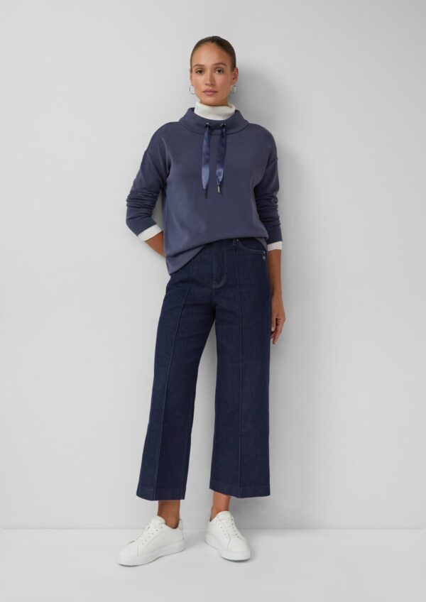 Langarm-Sweatshirt aus Modalmix im Relaxed Fit mit Stehkragen