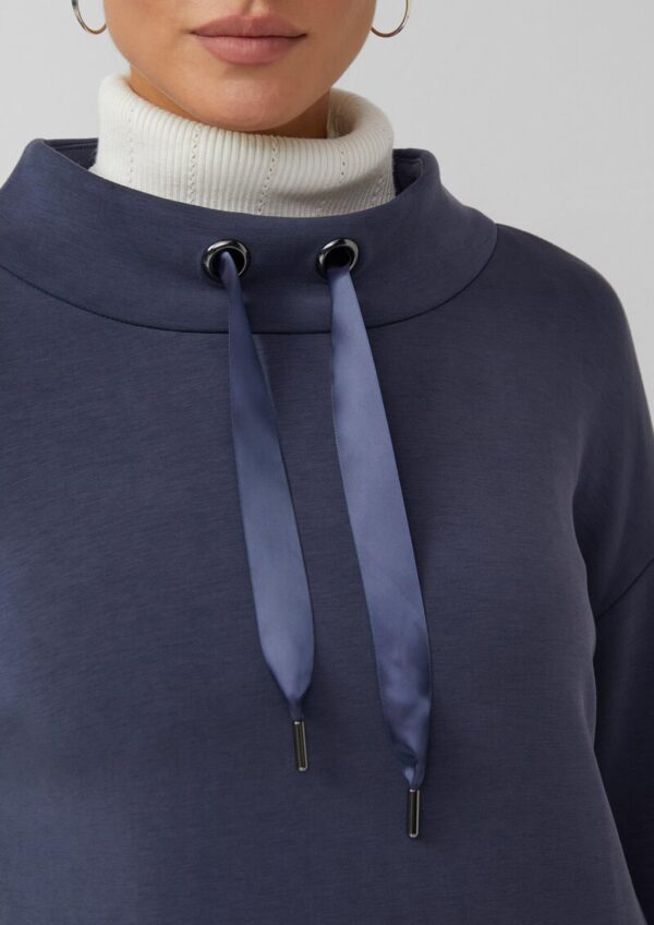 Langarm-Sweatshirt aus Modalmix im Relaxed Fit mit Stehkragen