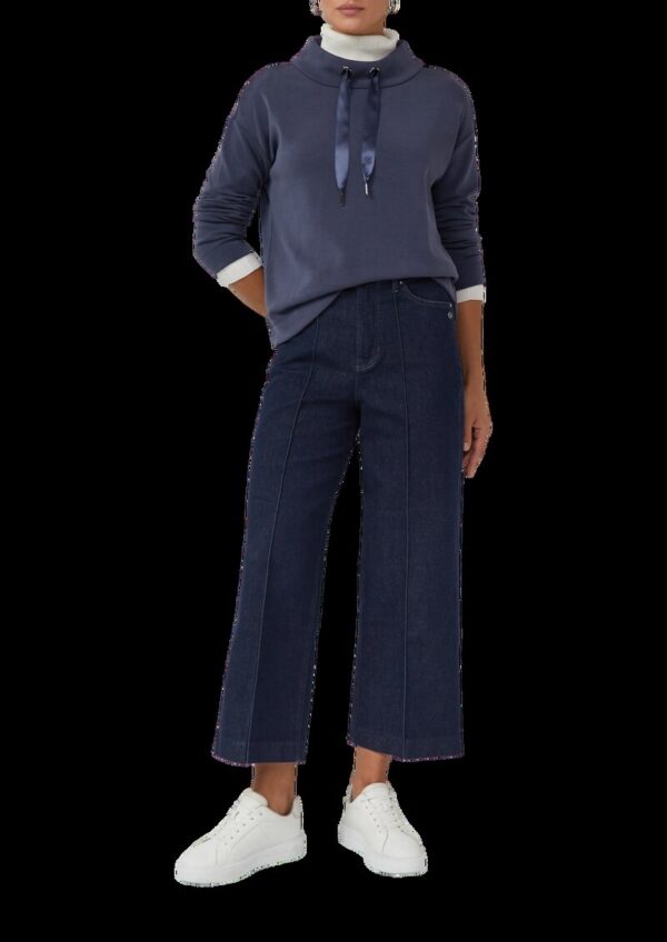 Langarm-Sweatshirt aus Modalmix im Relaxed Fit mit Stehkragen