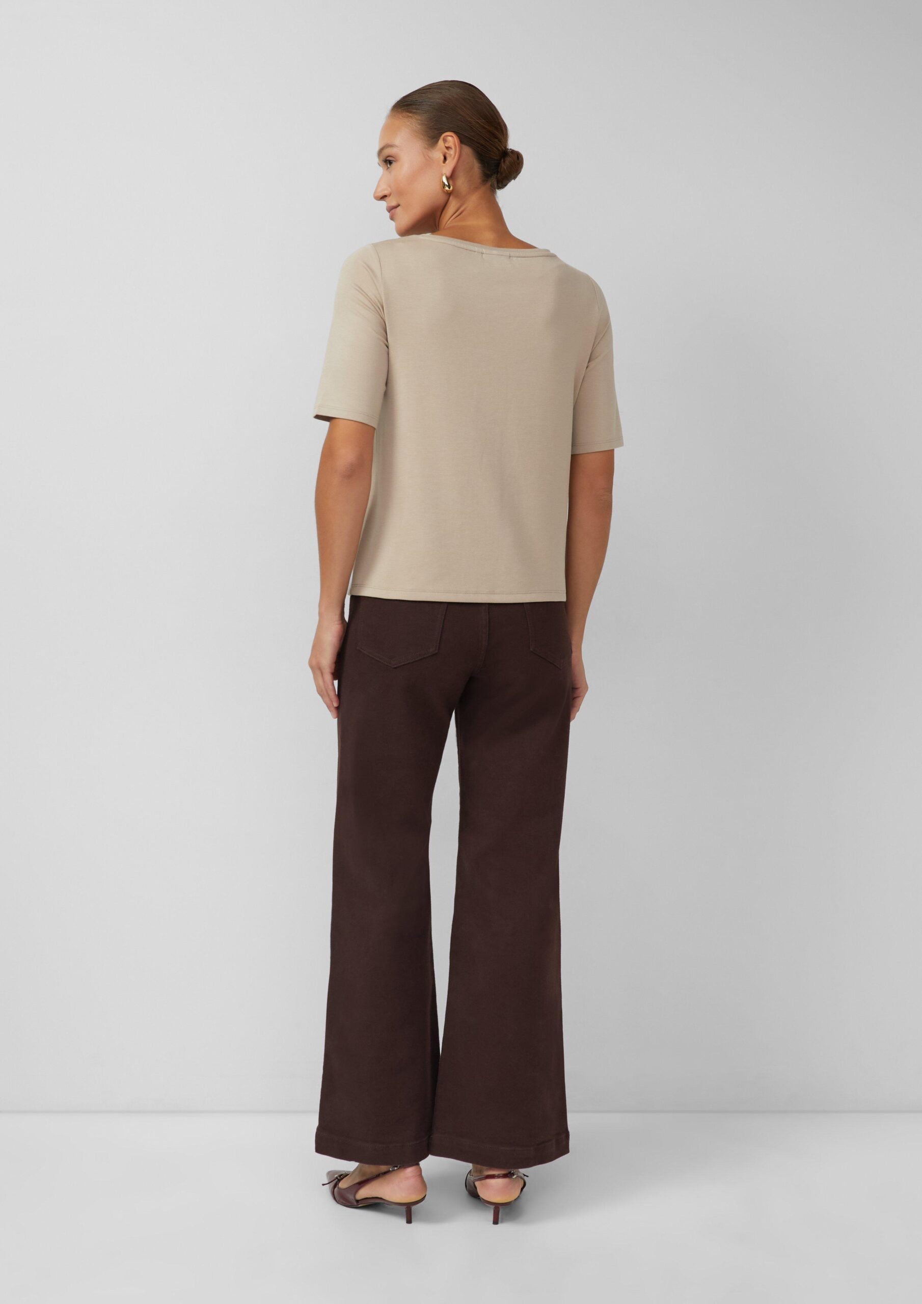 Viskose-T-Shirt im Relaxed Fit mit Pailletten