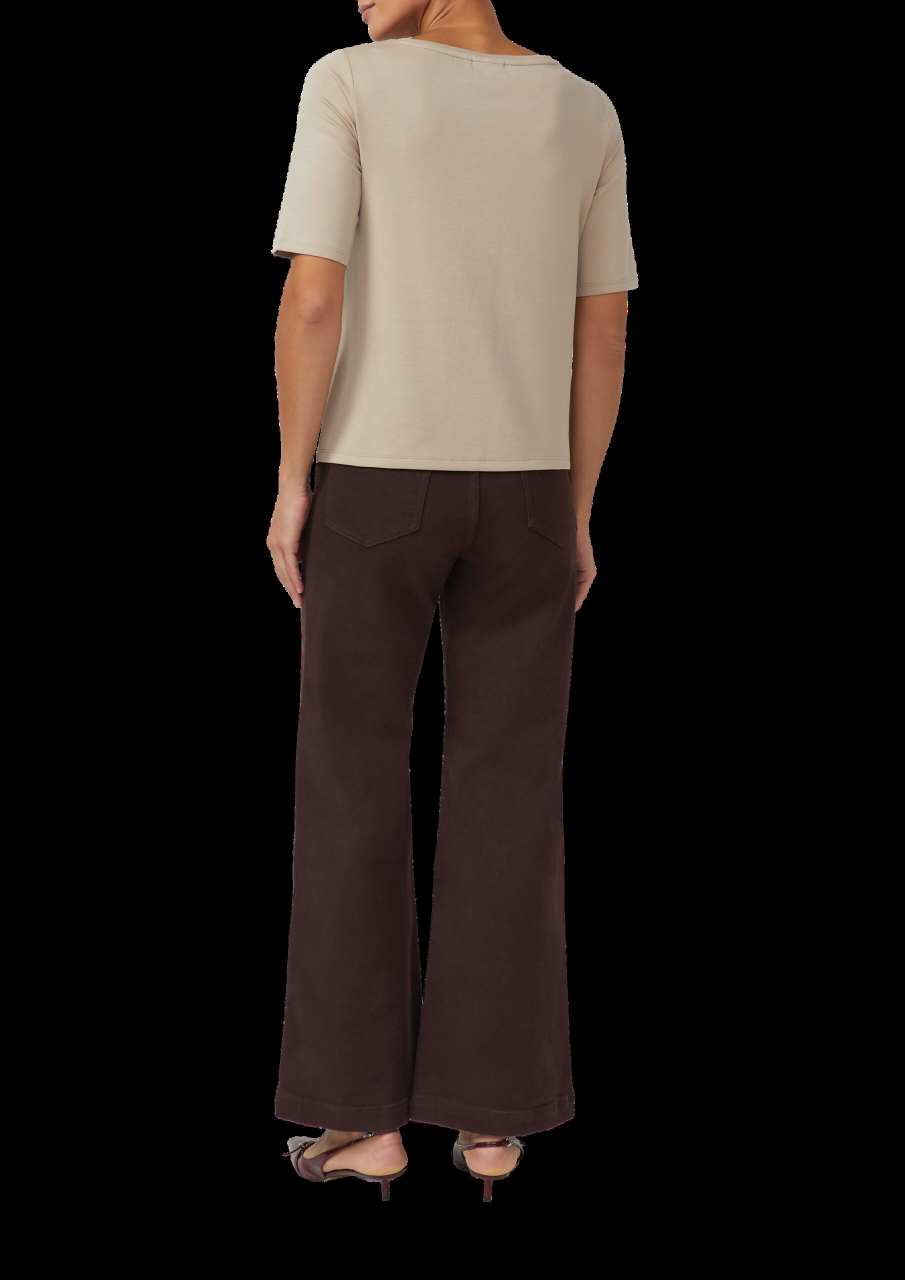 Viskose-T-Shirt im Relaxed Fit mit Pailletten