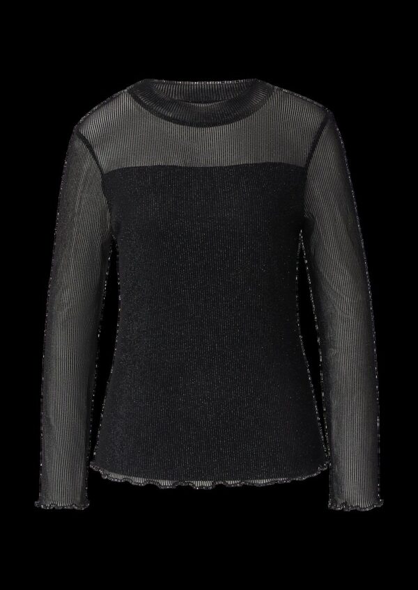 Transparentes Shirt mit gefüttertem Body