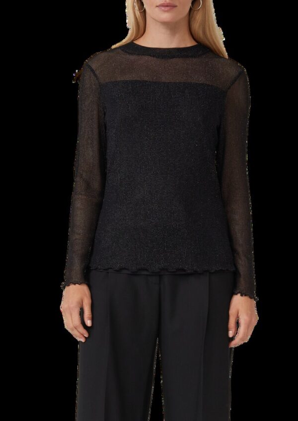 Transparentes Shirt mit gefüttertem Body