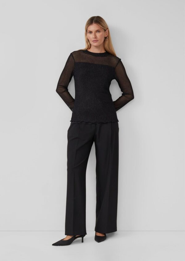 Transparentes Shirt mit gefüttertem Body