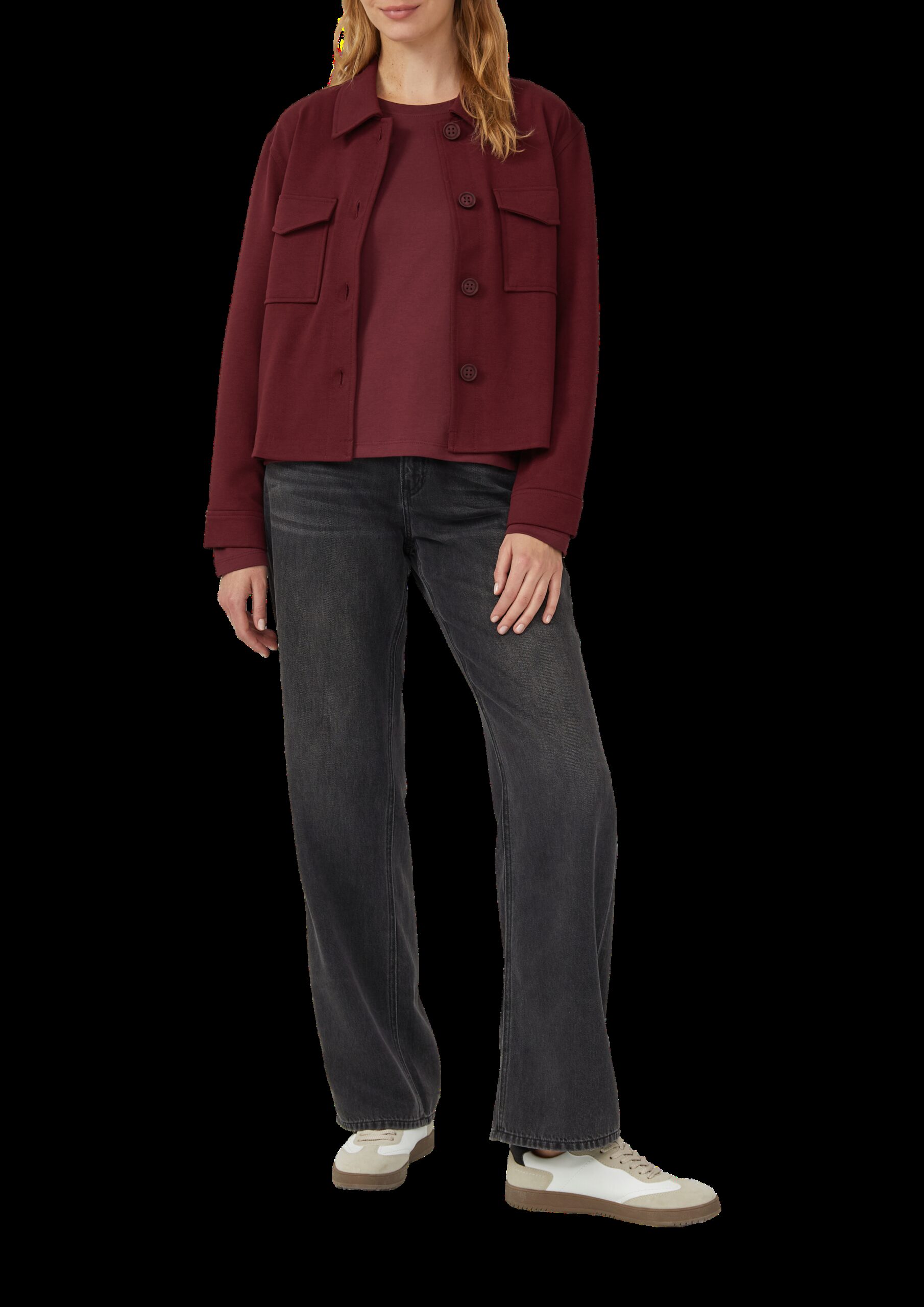 Verkürztes Longsleeve mit Stickerei-Detail