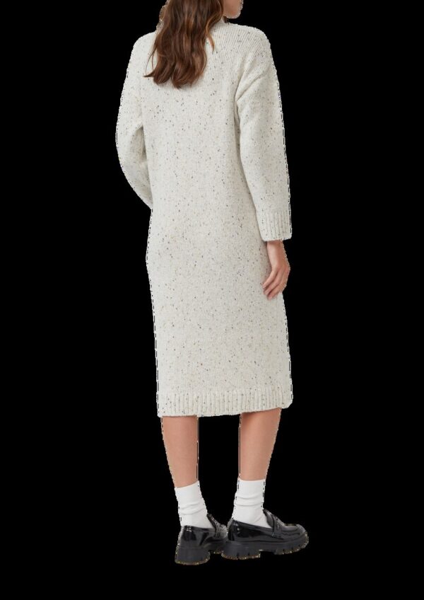 Strickkleid aus Baumwollmix mit Stehkragen