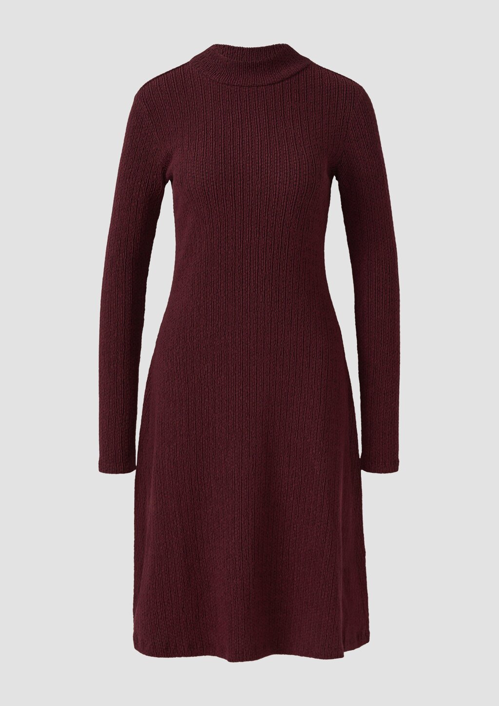 Strukturiertes Jerseykleid mit ausgestelltem Saum