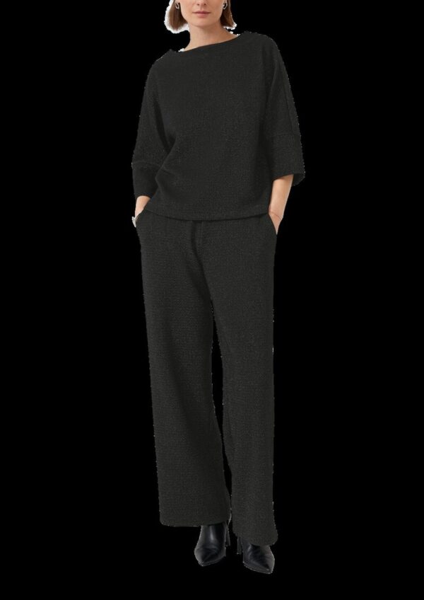 Jacquard-Hose mit Glitzergarn und Elastikbund