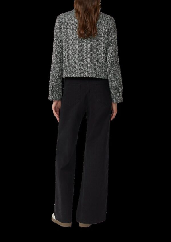 Bouclé-Jacke mit aufgesetzten Taschen