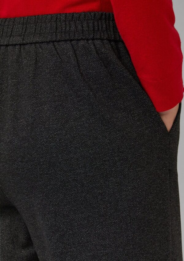 Culotte mit feinem Herringbonemuster