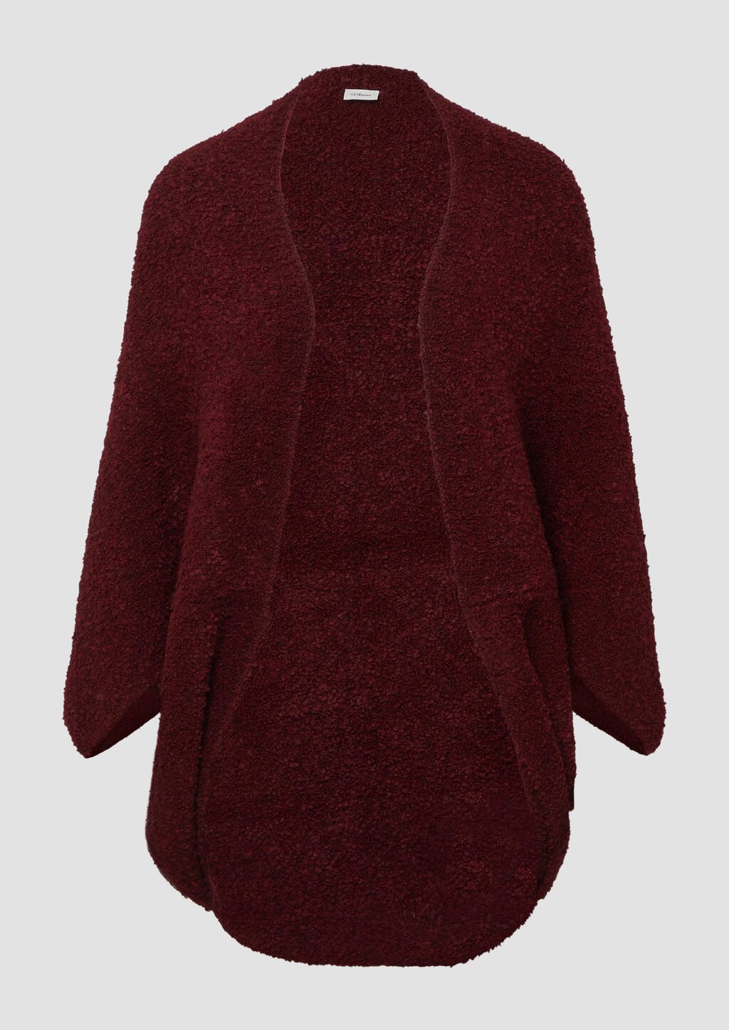 O-Shape-Poncho aus Bouclé-Strick