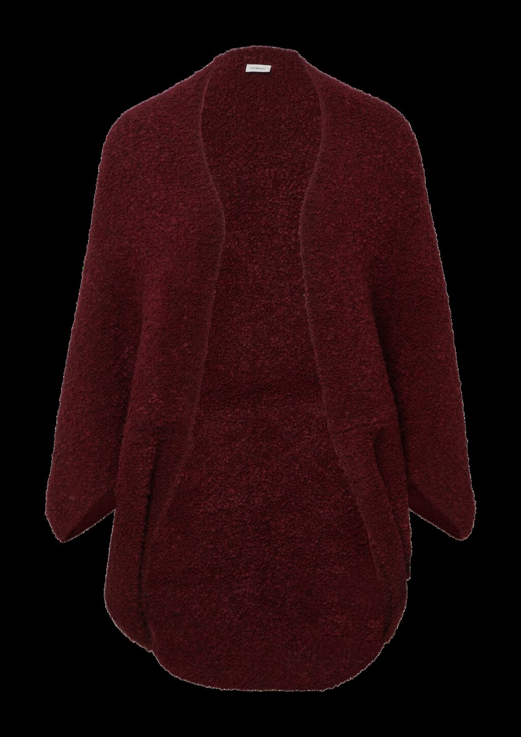 O-Shape-Poncho aus Bouclé-Strick