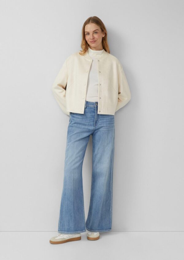 Blouson in Veloursleder-Optik