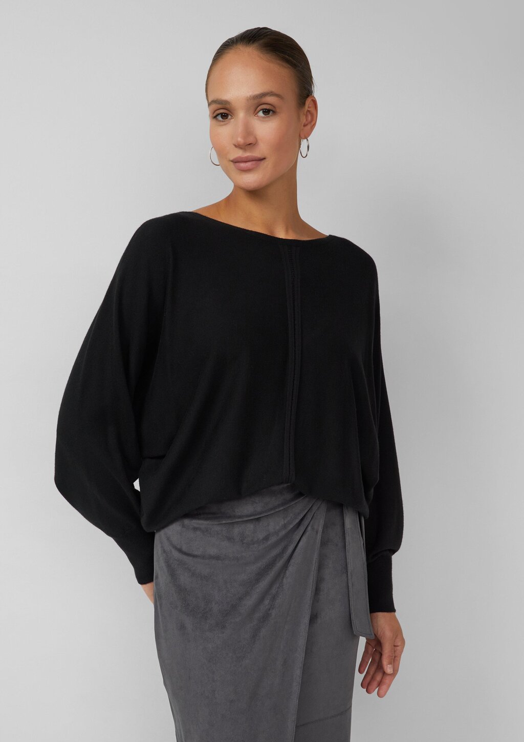 Feinstrick-Pullover im Relaxed Fit mit Ajour-Details