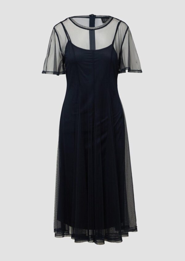 Midikleid aus Mesh mit Unterkleid