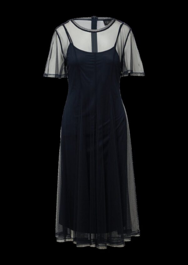 Midikleid aus Mesh mit Unterkleid