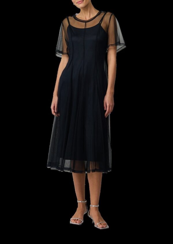 Midikleid aus Mesh mit Unterkleid