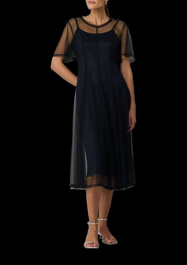 Midikleid aus Mesh mit Unterkleid
