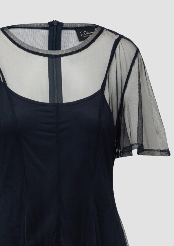 Midikleid aus Mesh mit Unterkleid