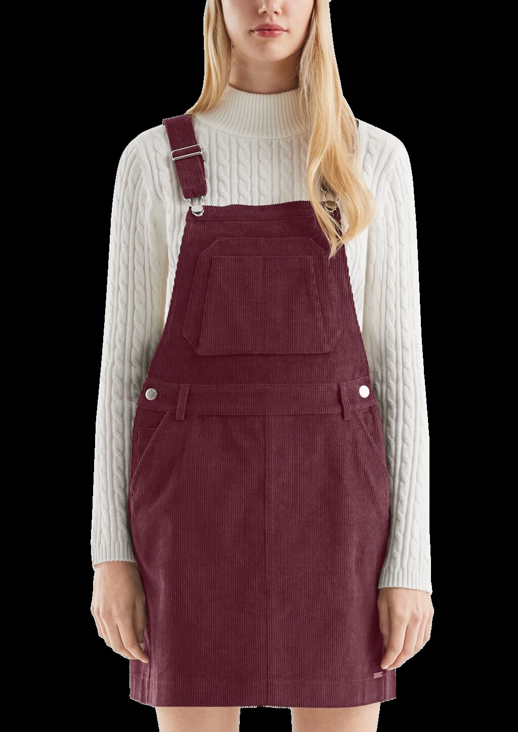 Mini-Latzkleid aus Cord