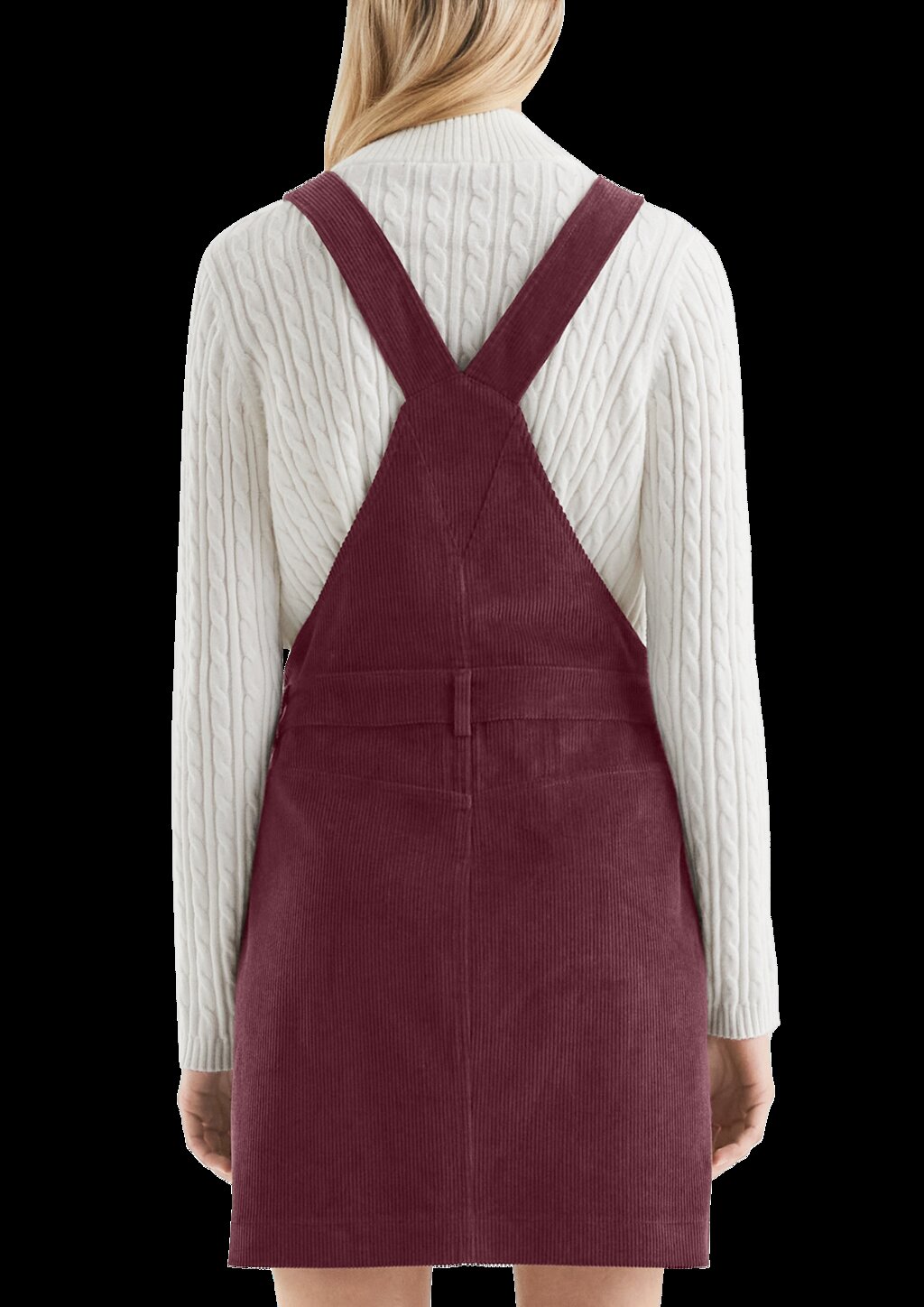 Mini-Latzkleid aus Cord