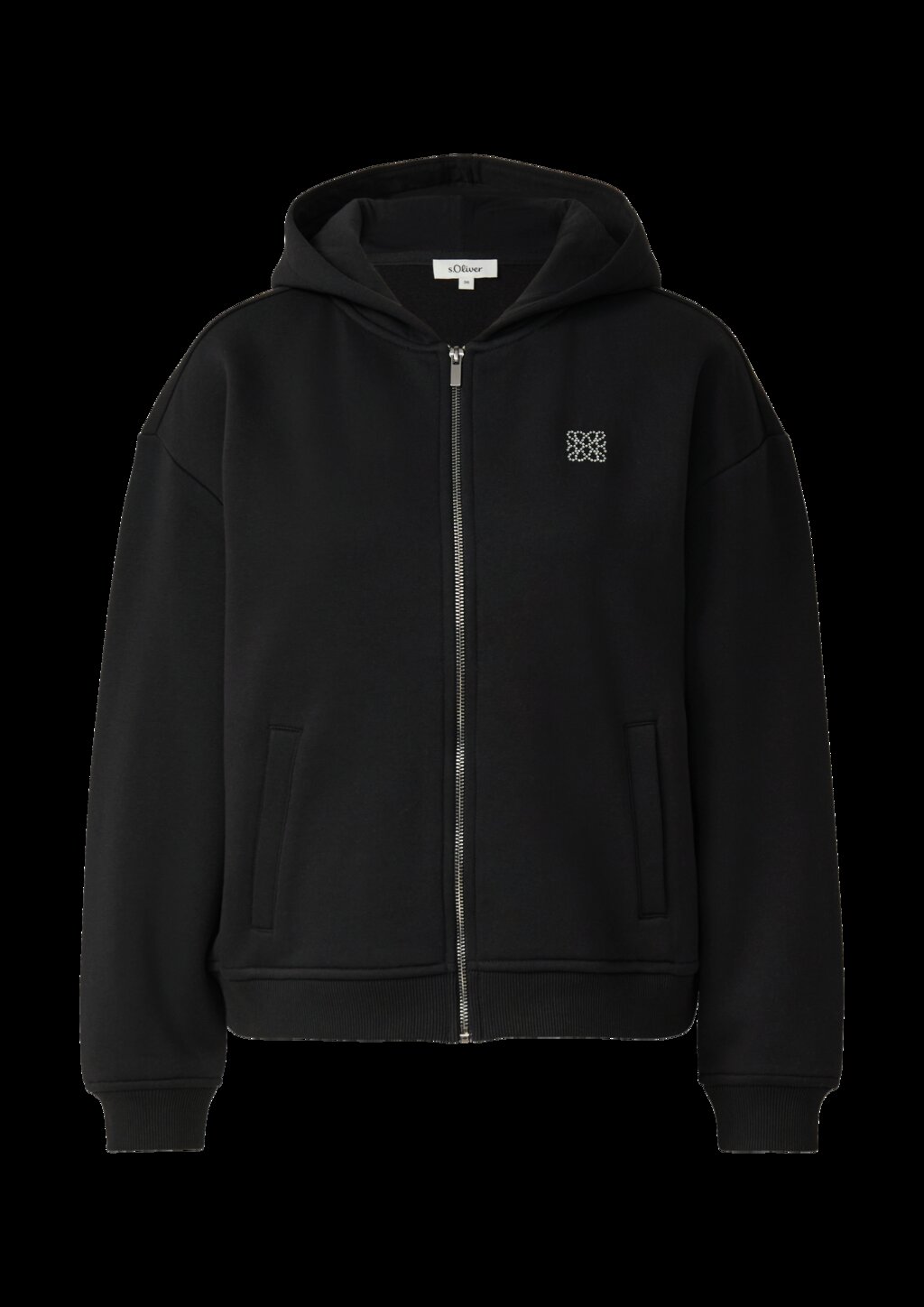 Weiche Sweatjacke mit Schmuckstein-Detail