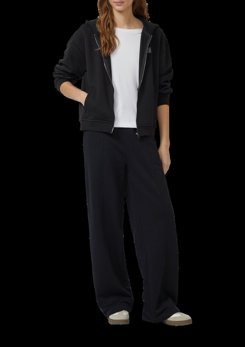 Weiche Sweatjacke mit Schmuckstein-Detail