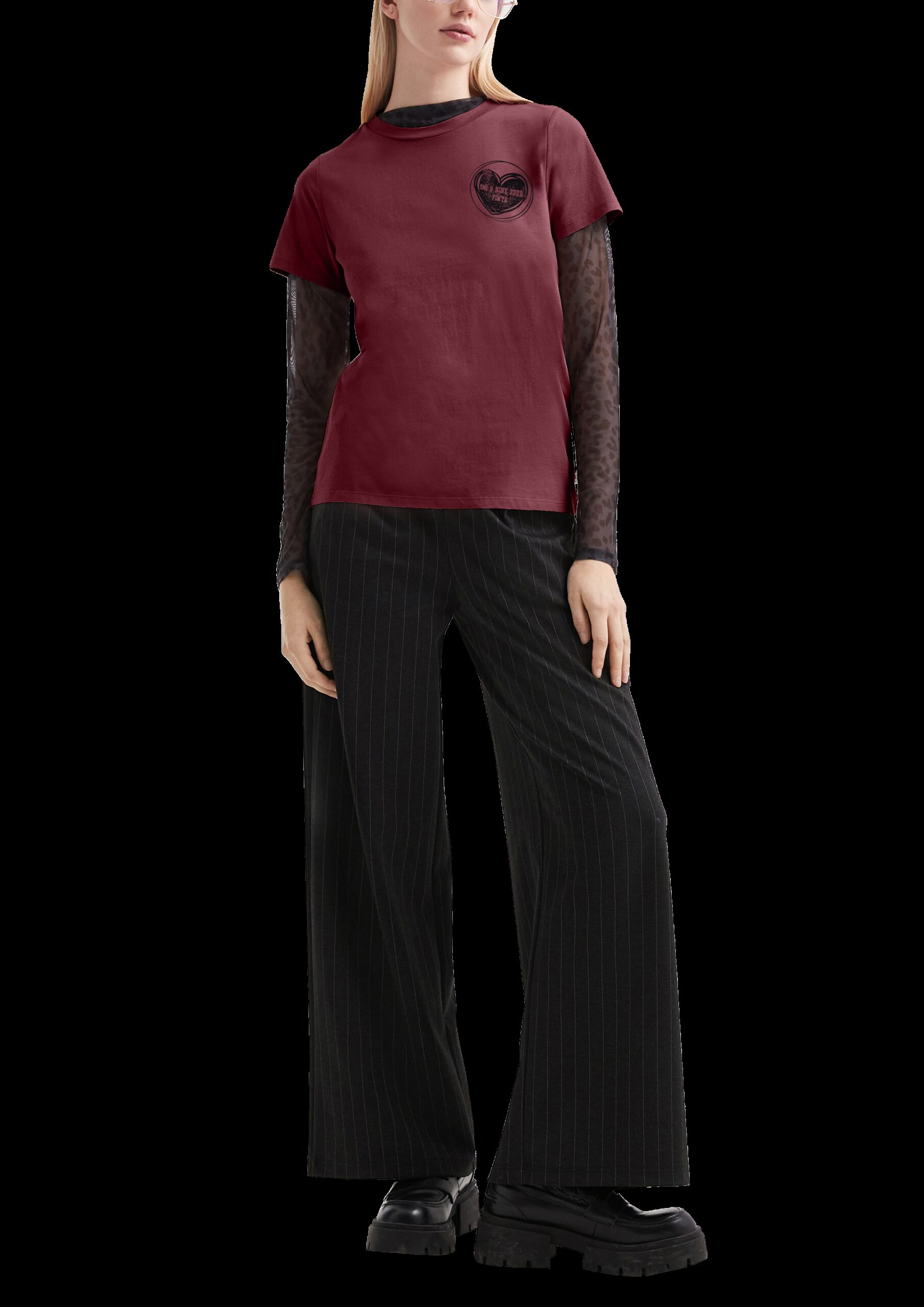 Baumwollshirt mit kleinem Frontprint