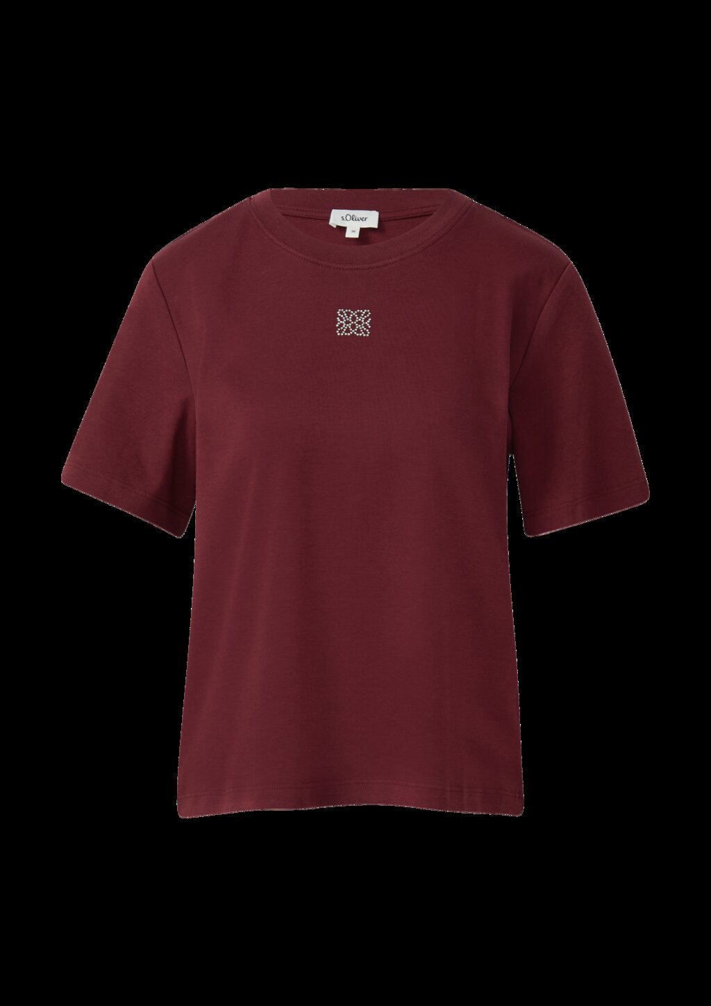 Verkürztes T-Shirt mit Glitzerstein-Details