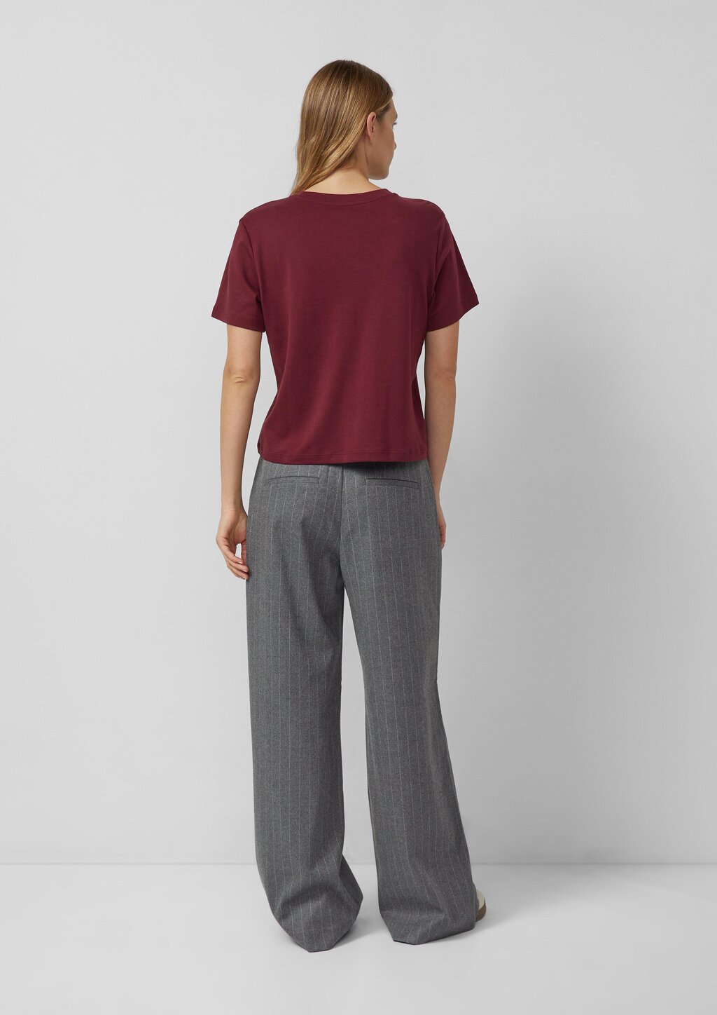 Verkürztes T-Shirt mit Glitzerstein-Details