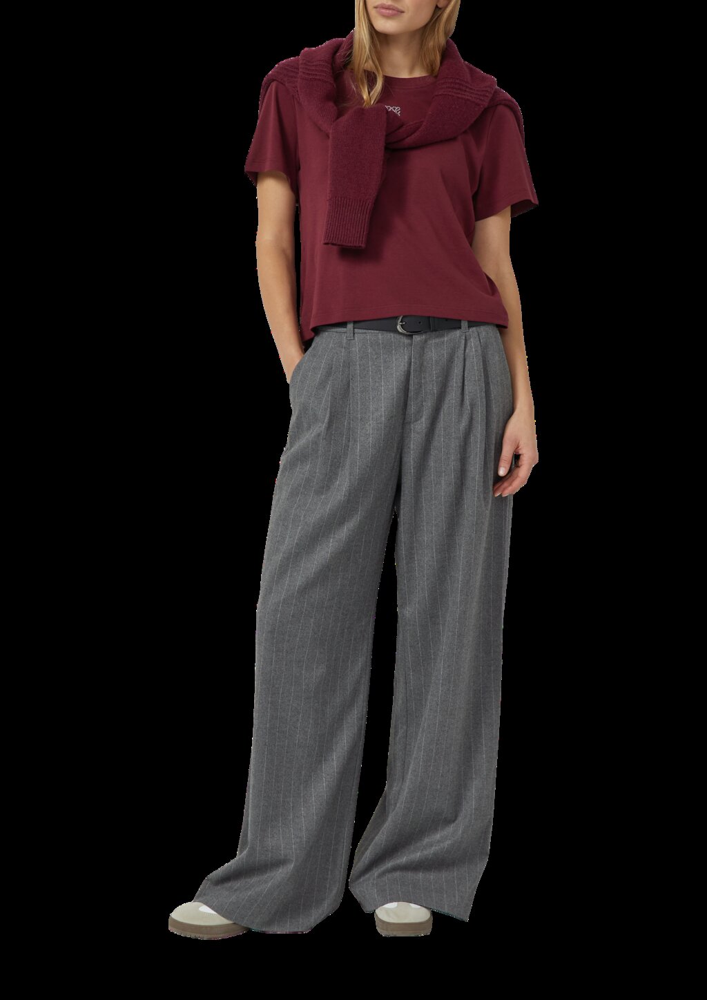 Verkürztes T-Shirt mit Glitzerstein-Details