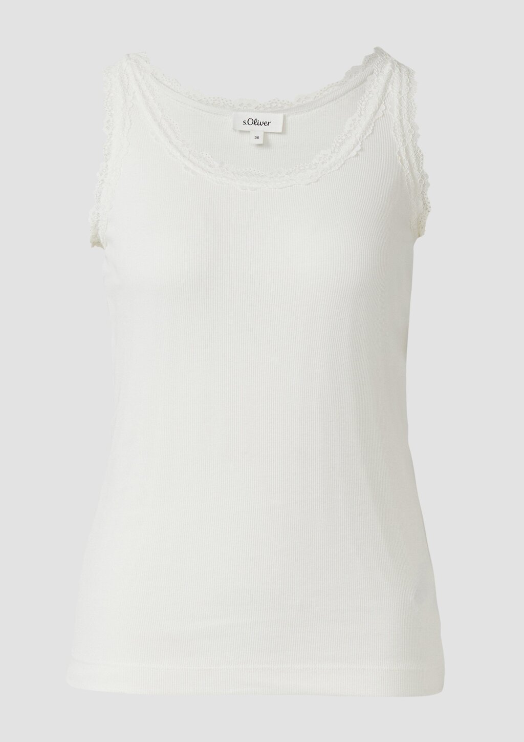 Tanktop mit Spitzenbesatz