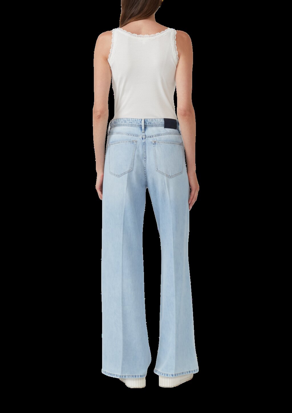 Tanktop mit Spitzenbesatz